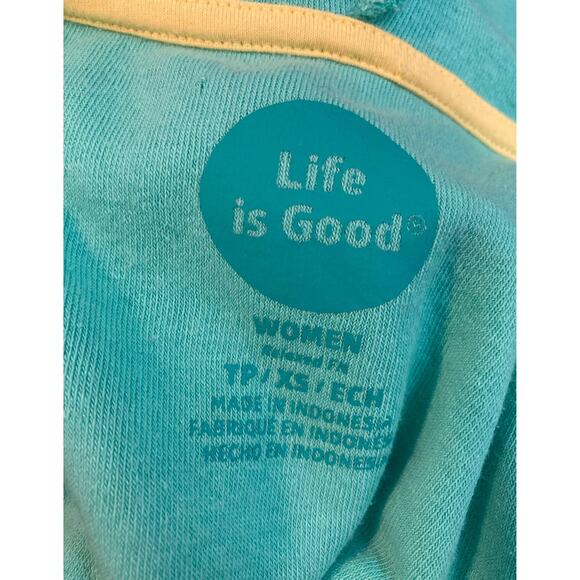 NWT! Life is Good Terrycloth hoodie Pullover V Neck Pockets Long Sleeve XS - Picture 5 of 5